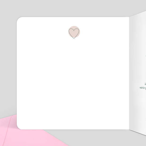 Faire-part de Mariage Timeline Blanc Intérieur Gauche