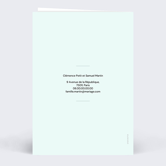 Faire-part Mariage Couple minimaliste aligné