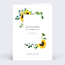 Faire-part Mariage Étiquette Tournesol