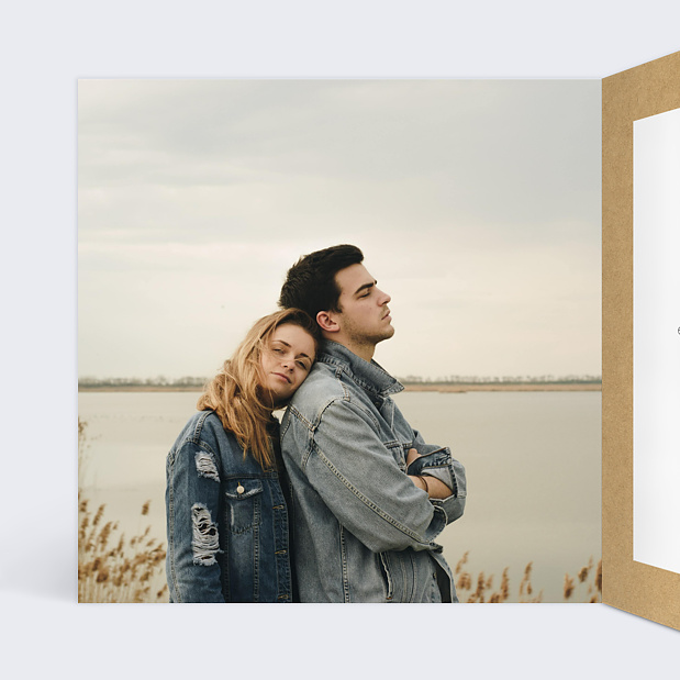 Faire-part de mariage bucolique Intérieur Gauche