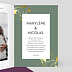 Faire part mariage Marbre Vert Intérieur Droit