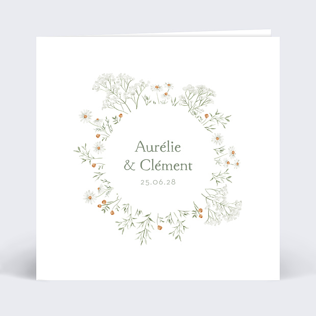 Faire-part Mariage Étiquette Champêtre