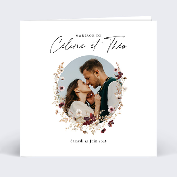 Faire-part Mariage Jardin Sauvage avec Graines