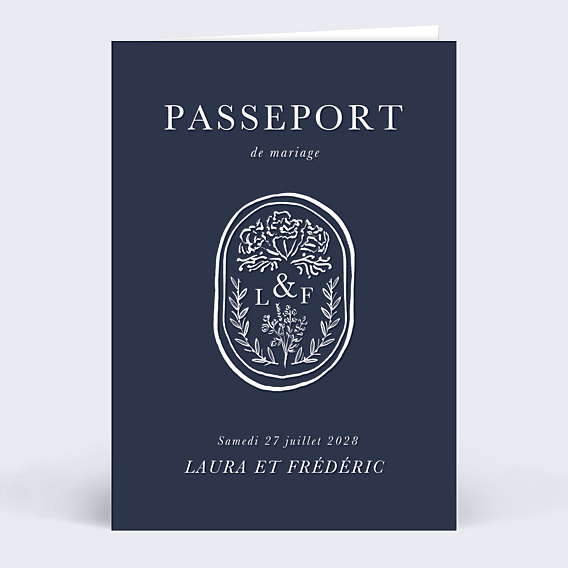 Faire-part Mariage Passeport
