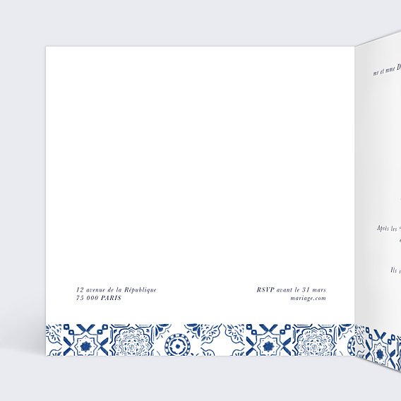 Faire-part Mariage Azulejos