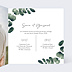 Faire part mariage Branche d'Eucalyptus Intérieur Droit