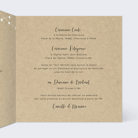 Faire-part Mariage Arbre