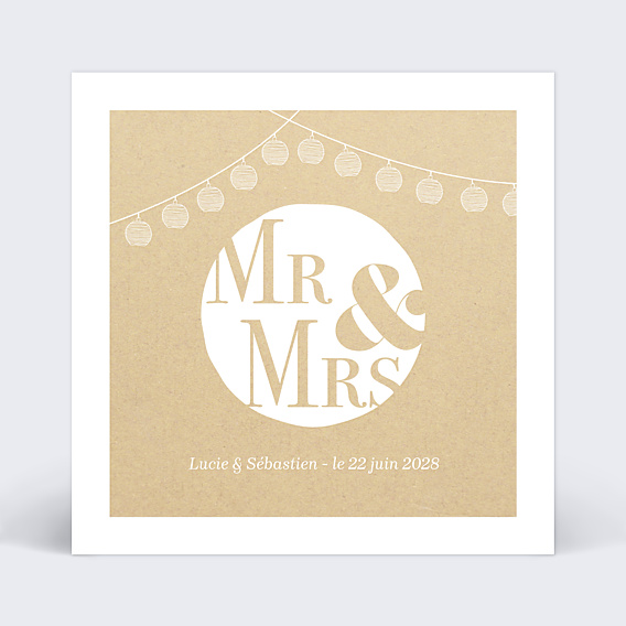 Faire-part Mariage Mr & Mrs