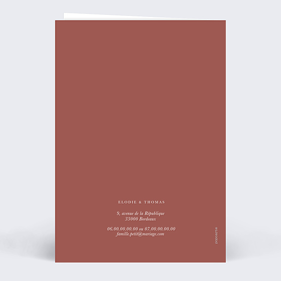 Faire-part Mariage Arche Terracotta