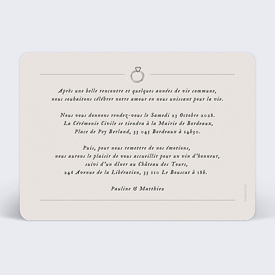 Faire-part Mariage Télégramme