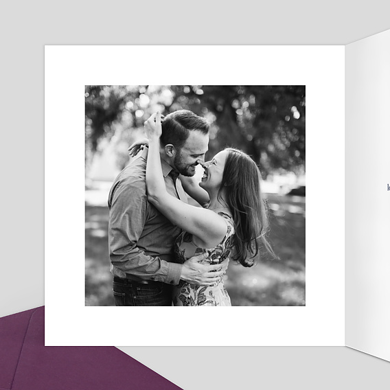 Faire part mariage Faire-part Mariage Laurier Intérieur Gauche