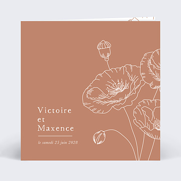 Faire Part Mariage Coquelicot Popcarte