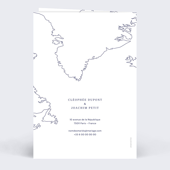 Faire-part Mariage Map voyage
