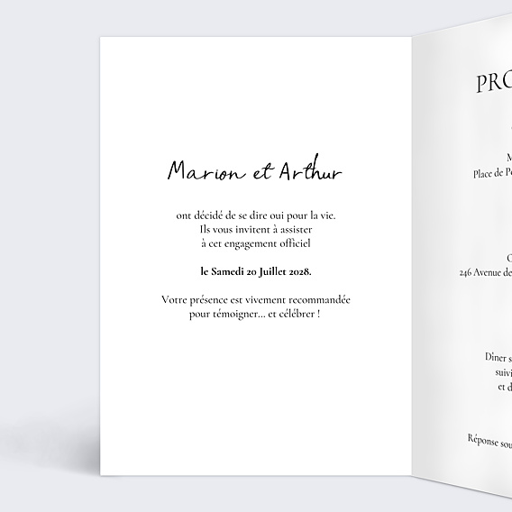 Faire-part Mariage Lieu de cérémonie en aquarelle
