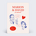 Faire part mariage Couple Vintage