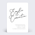 Faire part mariage Jeu Typographique