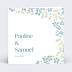 Faire part mariage Petites fleurs bleues