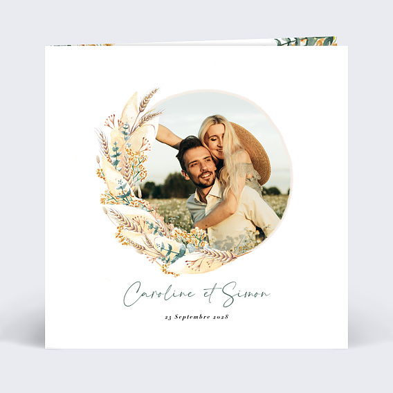 Faire part mariage Bohemia II Recto