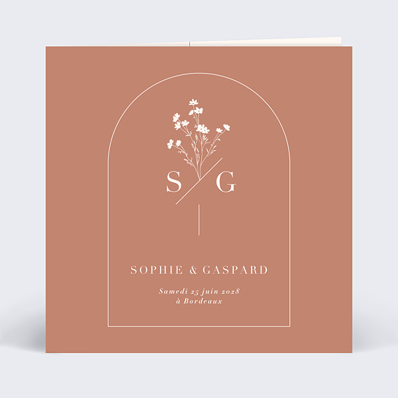 Faire part mariage Botanica