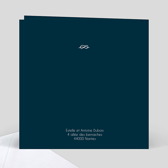 Faire part mariage Jolis noeuds Verso