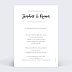 Faire part mariage Ecume Verso