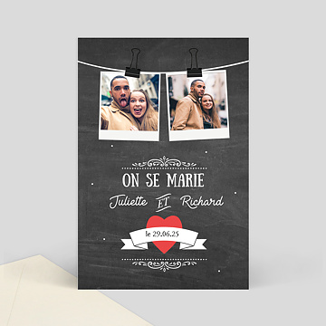 Faire-Part de Mariage Virtuel Faire-part mariage polaroid