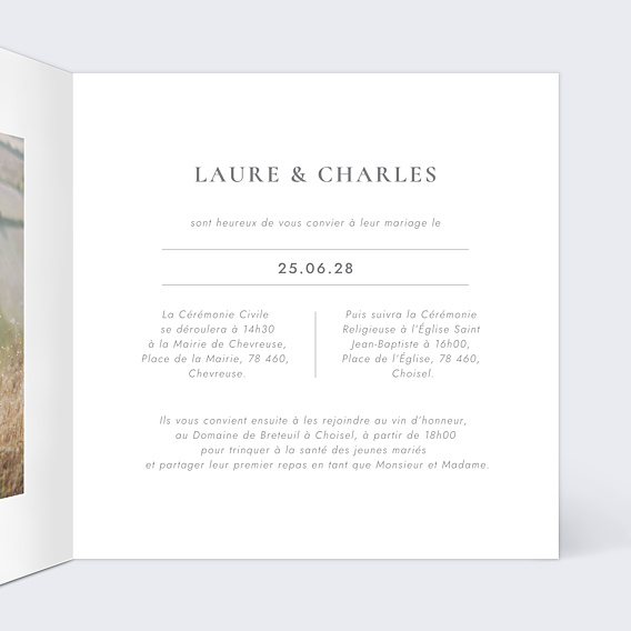 Faire-part Mariage Jeune Pousse