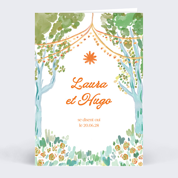 Faire-part Mariage Guinguette champêtre
