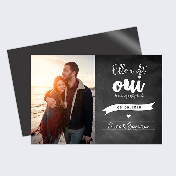 Faire part mariage Jolie Craie