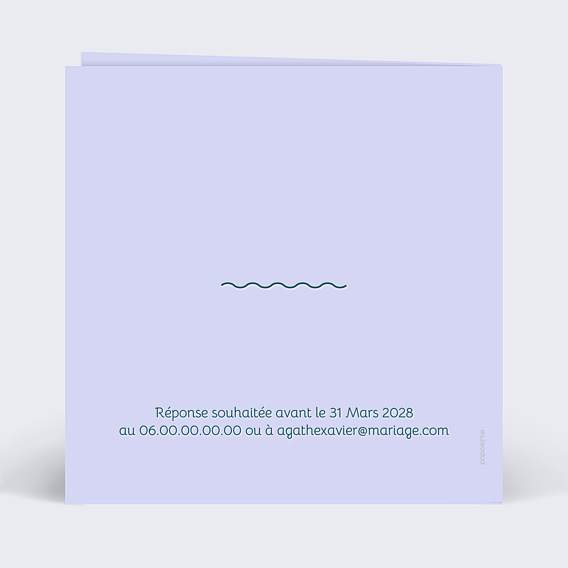 Faire-part Mariage Typographie Colorée