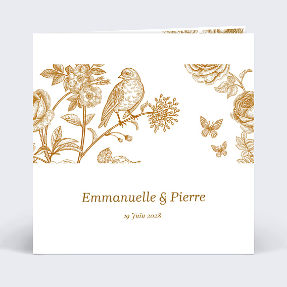 Faire-part Mariage Découpe Baroque