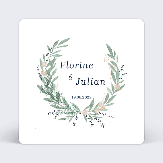 Faire-part Mariage Couronne de Laurier