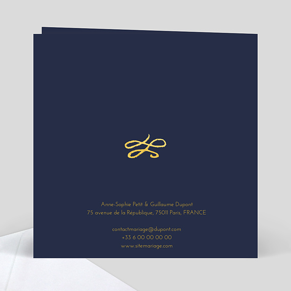 Faire part mariage Bulles Pétillantes Verso