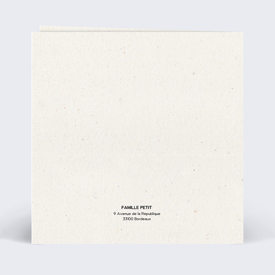 Faire part mariage Couple Dansant Verso