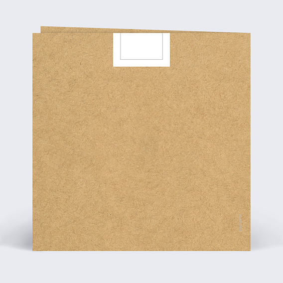 Faire part mariage Craft Épuré Verso