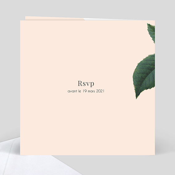 Faire part mariage Délicate Verso