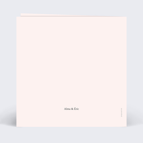 Faire part mariage Envolée de coeurs Verso