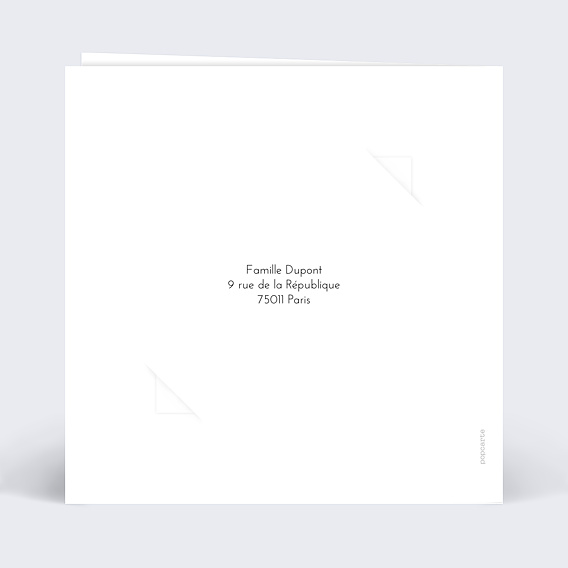 Faire part mariage Pêle mêle coeur graines à planter Verso