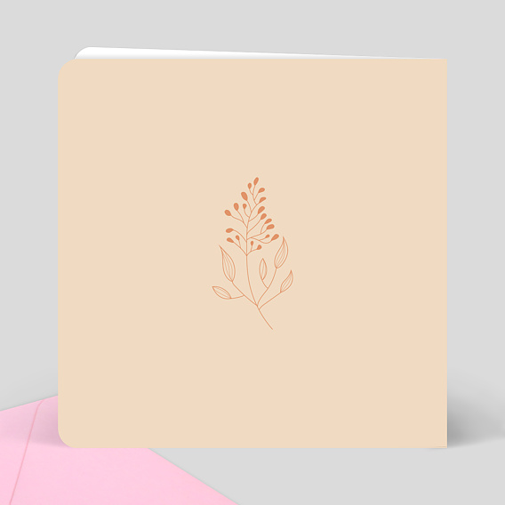 Faire part mariage Petite Fleur Verso