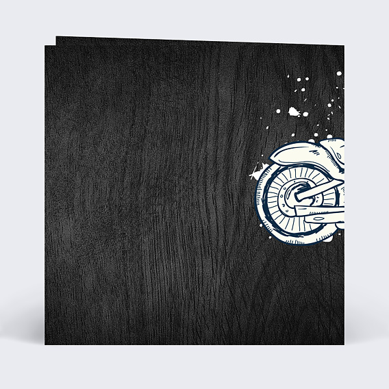 Faire part mariage Route 66 Verso