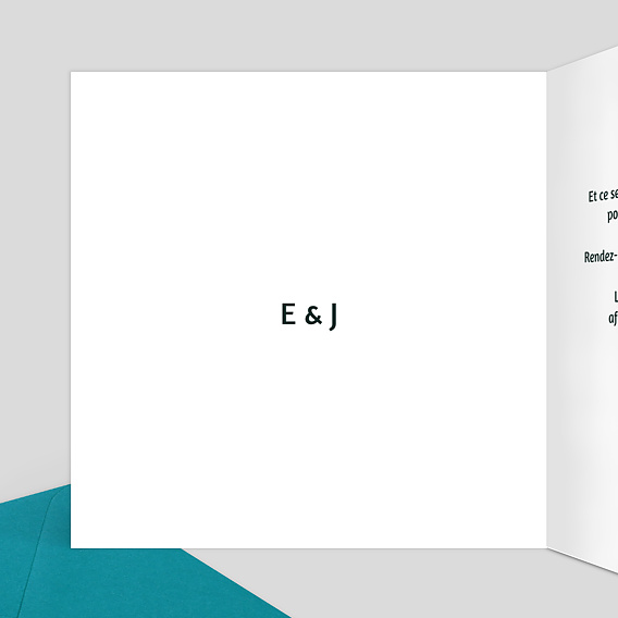 Faire part mariage Bulle Intérieur Gauche