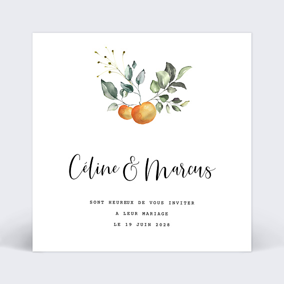 Faire-part Mariage Agrumes