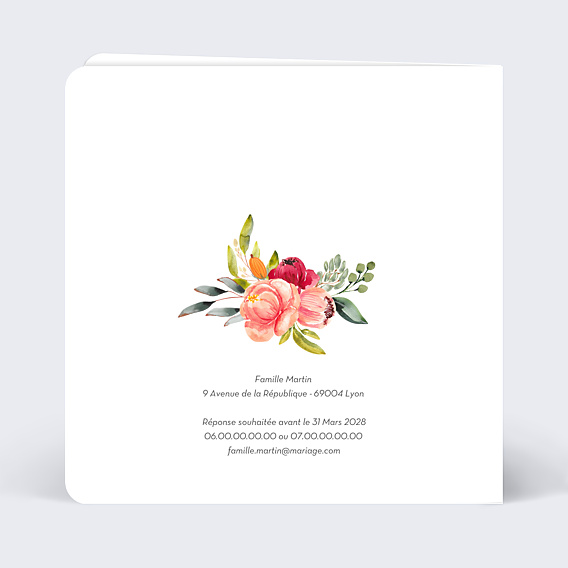 Faire-part Mariage Jardin Anglais