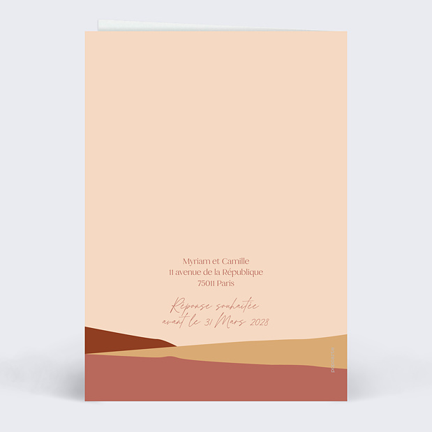 Faire-part Mariage Marie Lou Création x Popcarte - Colibri Verso