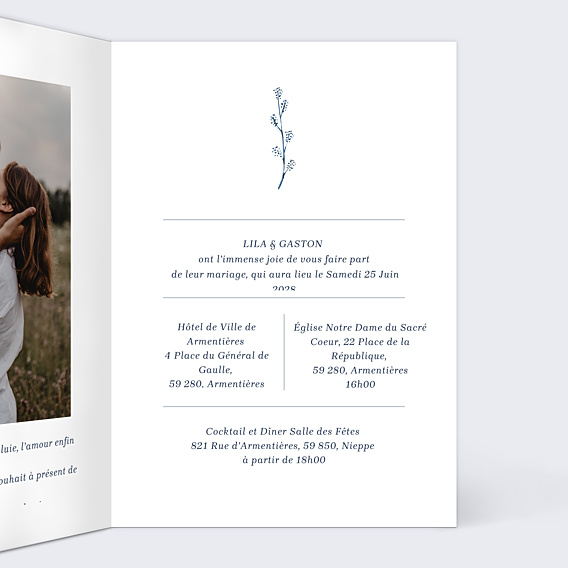 Faire-part Mariage Bloom