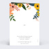 Faire part mariage Bouquet Printanier Verso