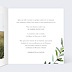 Faire part mariage Aquarelle Végétale Intérieur Droit