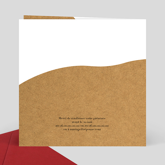 Faire part mariage Sahara Verso