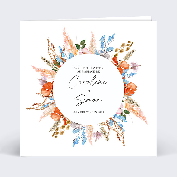 Faire-part Mariage Éveil des fleurs