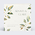 Faire part mariage Feuilles de Jade Recto